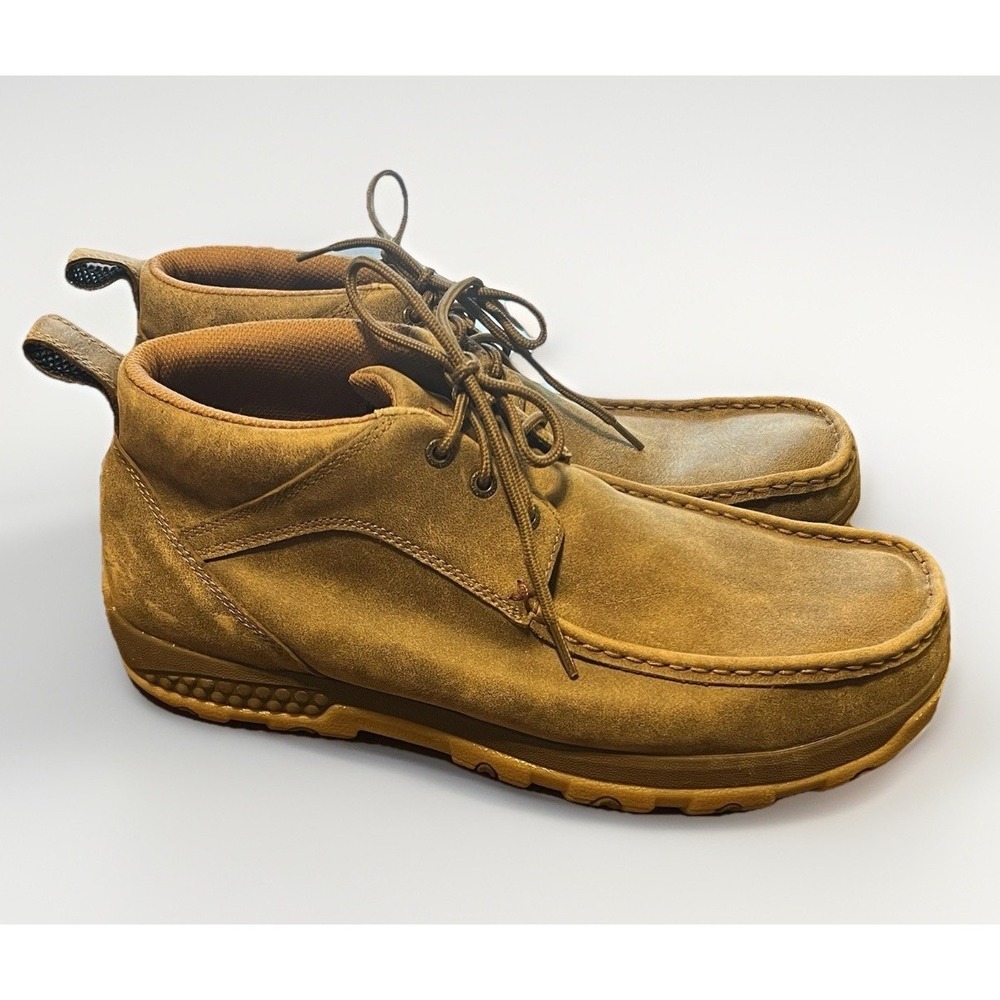 Twisted X Chukka Driving Moccasins CellStretch Men's 13M Brown Leather